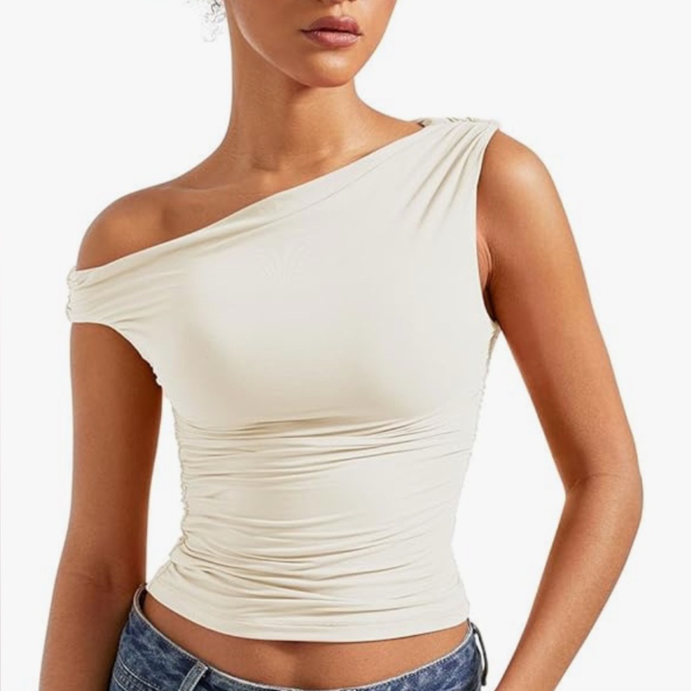 White off the shoulder top